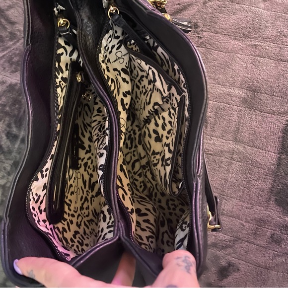 Black leather BNWT Jessica Simpson handbag - Picture 3 of 3